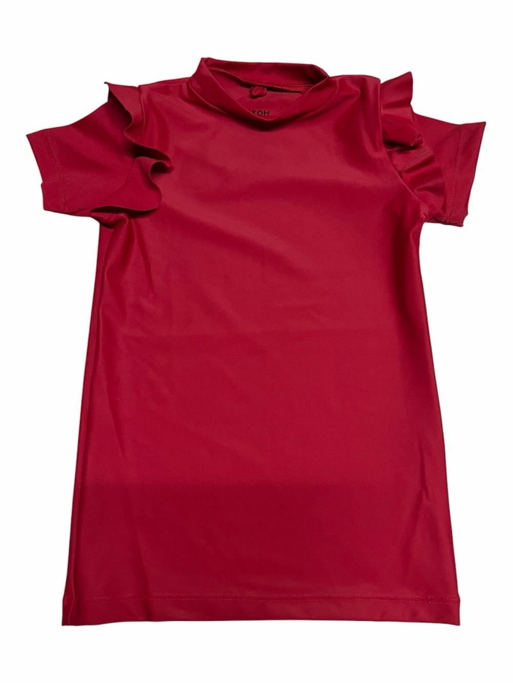 NEW Mikoh Mini Girl’s short sleeve rash guard swim shirt in Red Size Small
